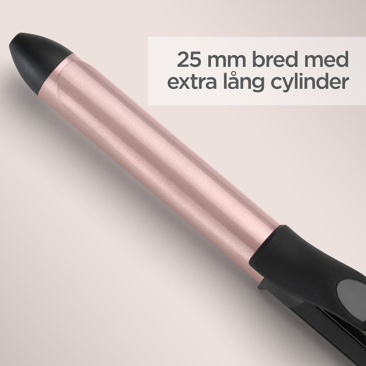 25 mm bred med extra l&aring;ng cylinder